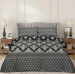 3 Pcs Cotton Bedsheet- 1235 (Premium)
