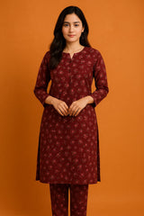 2 Pcs Unstitched Digital Print Suit AKS-058