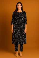 2 Pcs Unstitched Digital Print Suit AKS-071