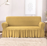 RUFFELED SUR SUCKER TURKISH SOFA COVER - Beige