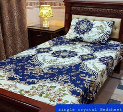 Single Bedsheet-09 Blue Motive