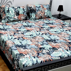 3 Pcs Cotton Sateen Bedsheet-12117