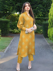 2 Pcs Unstitched Digital Print Suit AKS-004