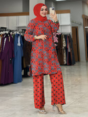 2 Pcs Unstitched Digital Print Suit AKS-018