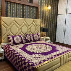 Velvet Bridal Bedsheet Set-4 Pcs 05