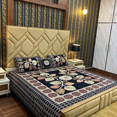 Velvet Bridal Bedsheet Set-4 Pcs 04