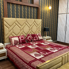 Velvet Bridal Bedsheet Set-4 Pcs 09