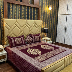 Velvet Bridal Bedsheet Set-4 Pcs 10