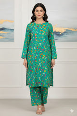 2 Pcs Unstitched Digital Print Suit J-0564