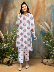 2 Pcs Unstitched Digital Print Suit AKS-040