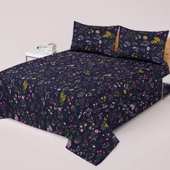 3 Pcs Cotton Bedsheet-12116