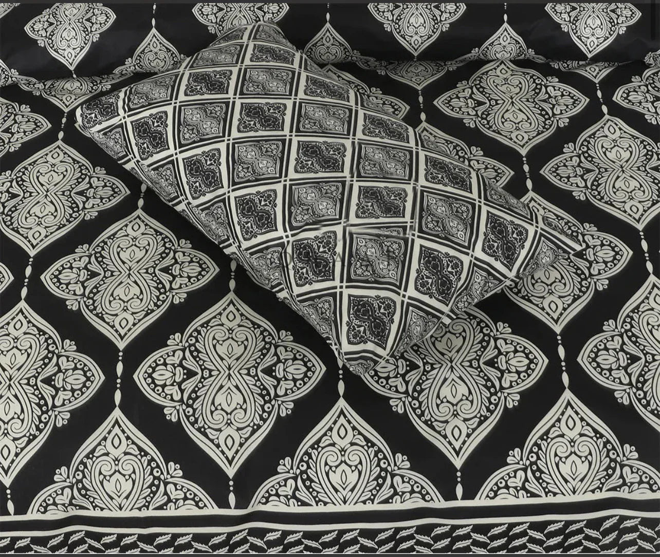 3 Pcs Cotton Bedsheet- 1235 (Premium)