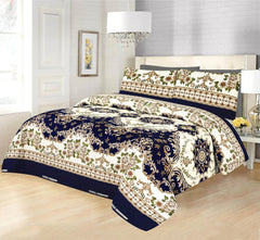 3 Pcs Cotton Bedsheet-Bluery (Premium)