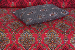 3 Pcs Cotton Bedsheet-Jhumka (Premium)