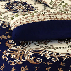 3 Pcs Cotton Bedsheet-Bluery (Premium)