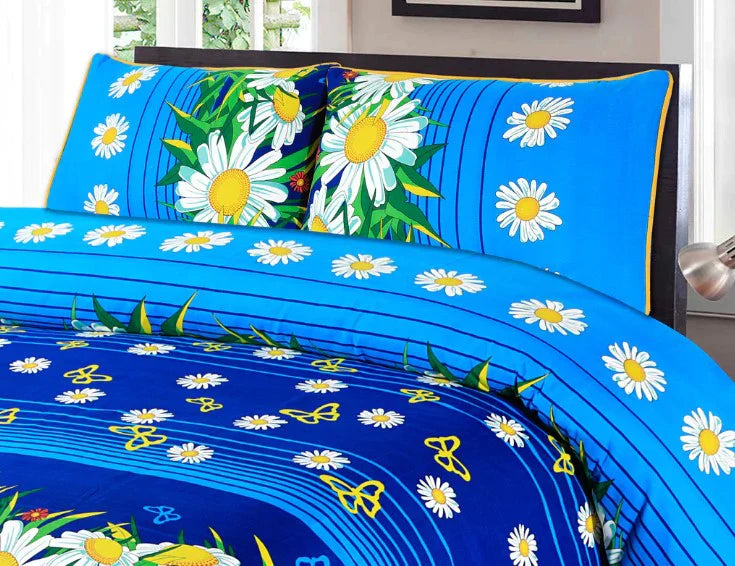 3 Pcs Cotton Bedsheet-Jasmine (Premium)