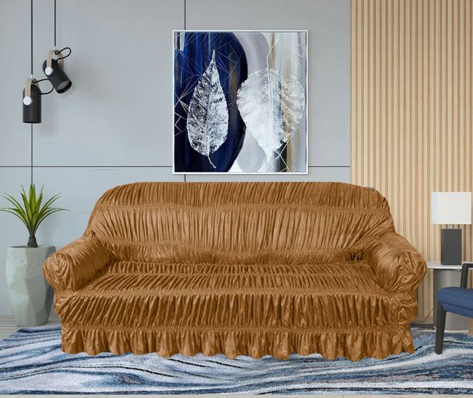 Twill Jersey Sofa Covers - Elastic Sofa Covers - Golden