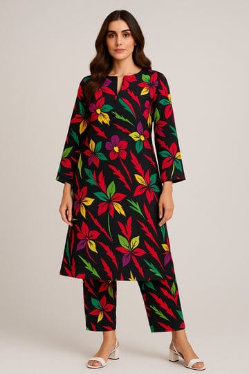 2 Pcs Unstitched Digital Print Suit AKS-041