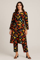 2 Pcs Unstitched Digital Print Suit AKS-046