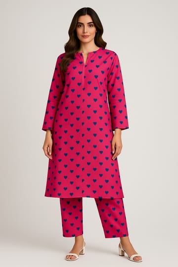 2 Pcs Unstitched Digital Print Suit AKS-049