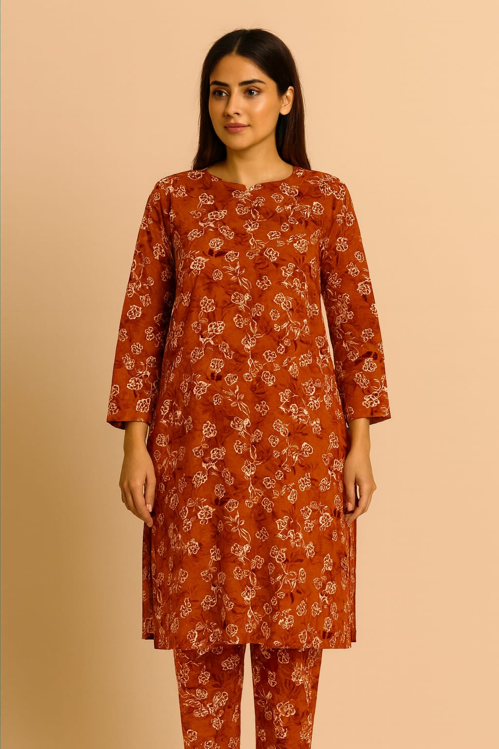 2 Pcs Unstitched Digital Print Suit AKS-059