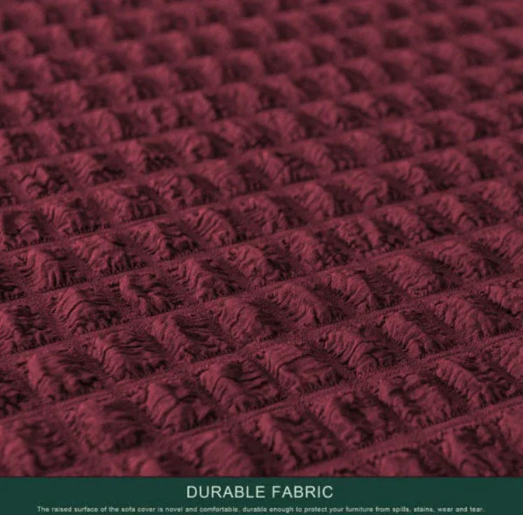 RUFFELED SUR SUCKER TURKISH SOFA COVER - Maroon