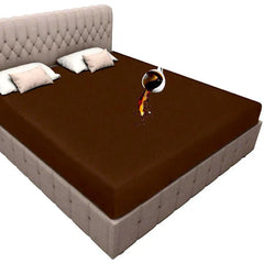 TERRY Cotton Waterproof Mattress Protector Brown