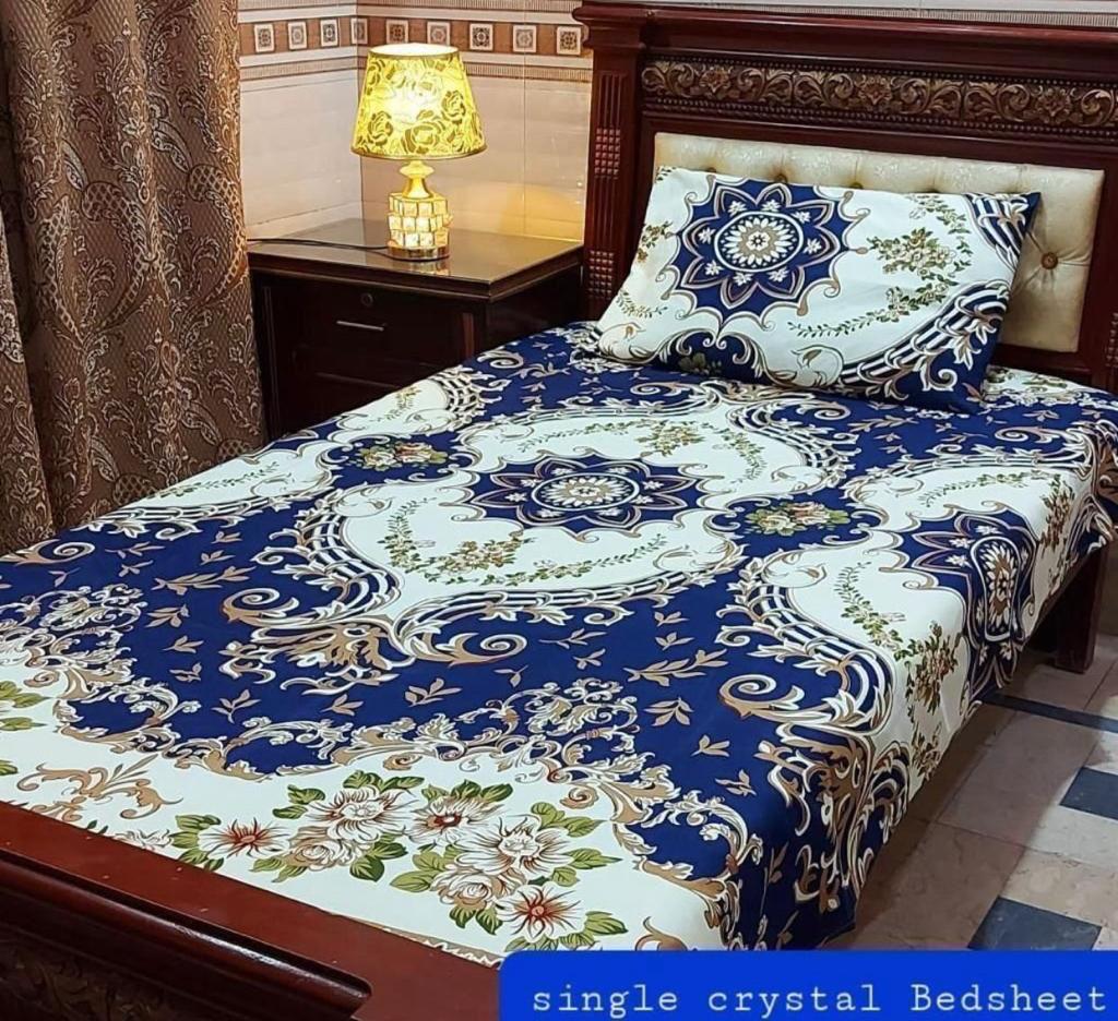 Single Bedsheet-09 Blue Motive
