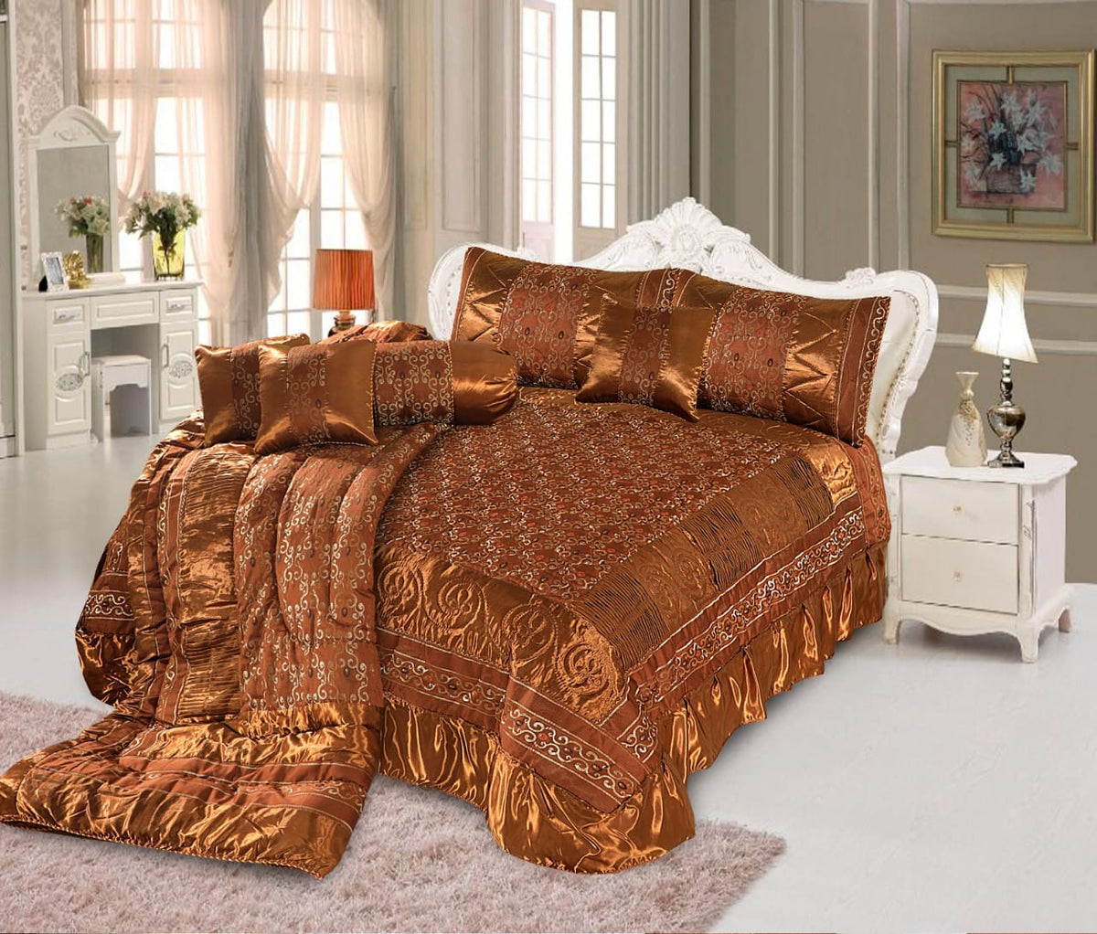 Victotian Fancy Silk Bedsheet