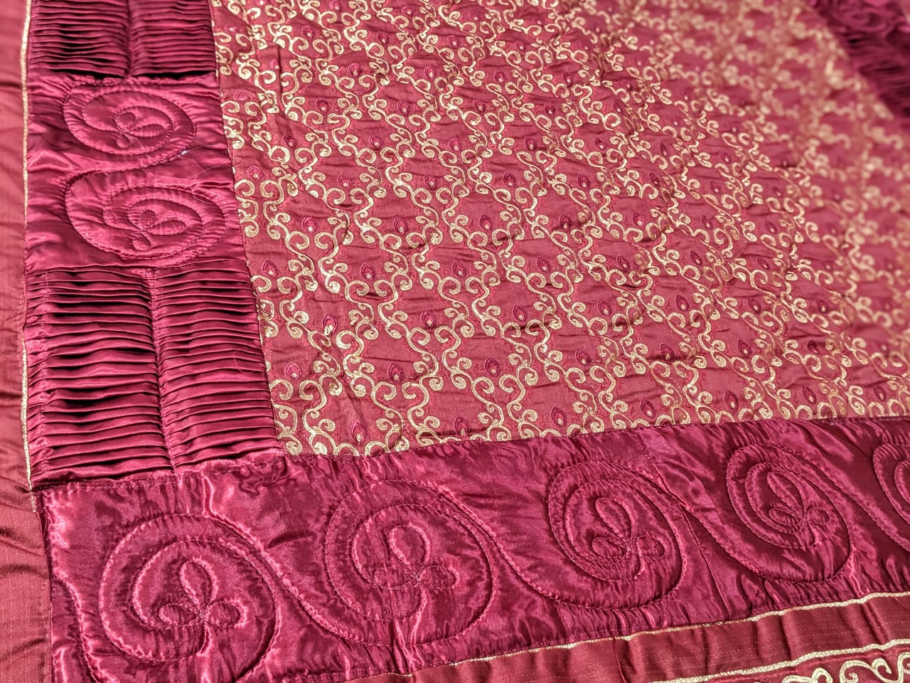 Victotian Fancy Silk Bedsheet