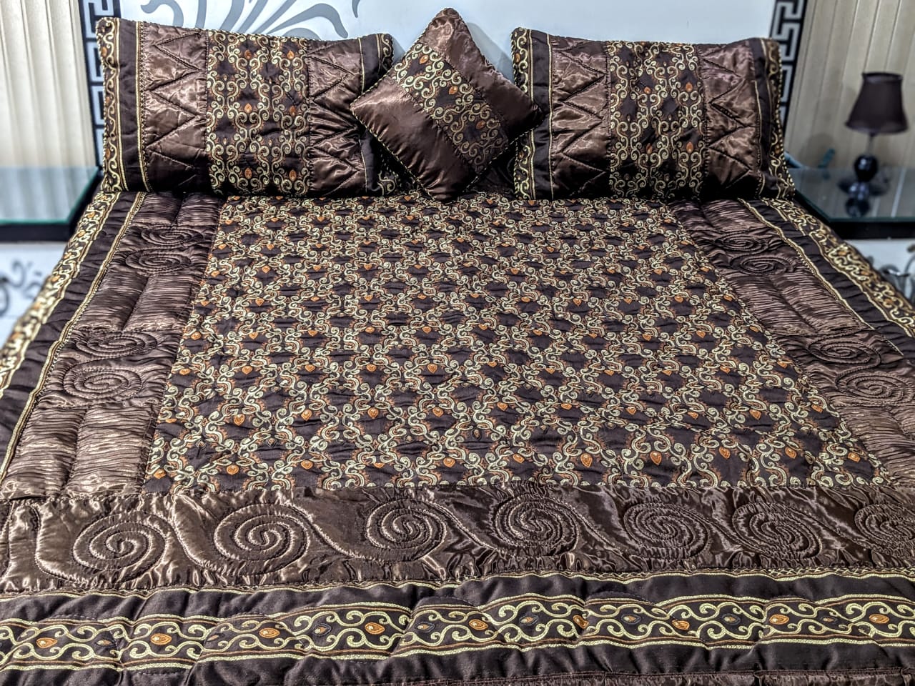 Victotian Fancy Silk Bedsheet