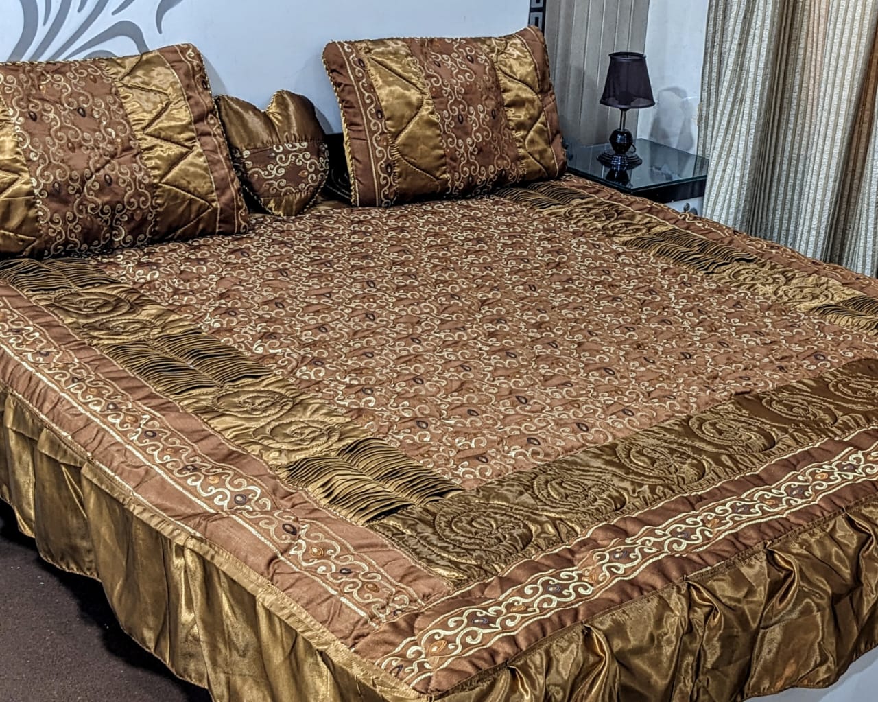 Victotian Fancy Silk Bedsheet