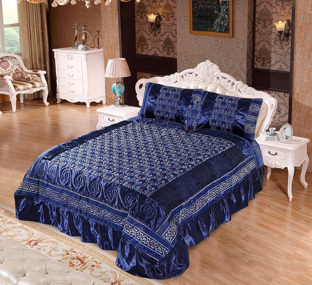 Victotian Fancy Silk Bedsheet
