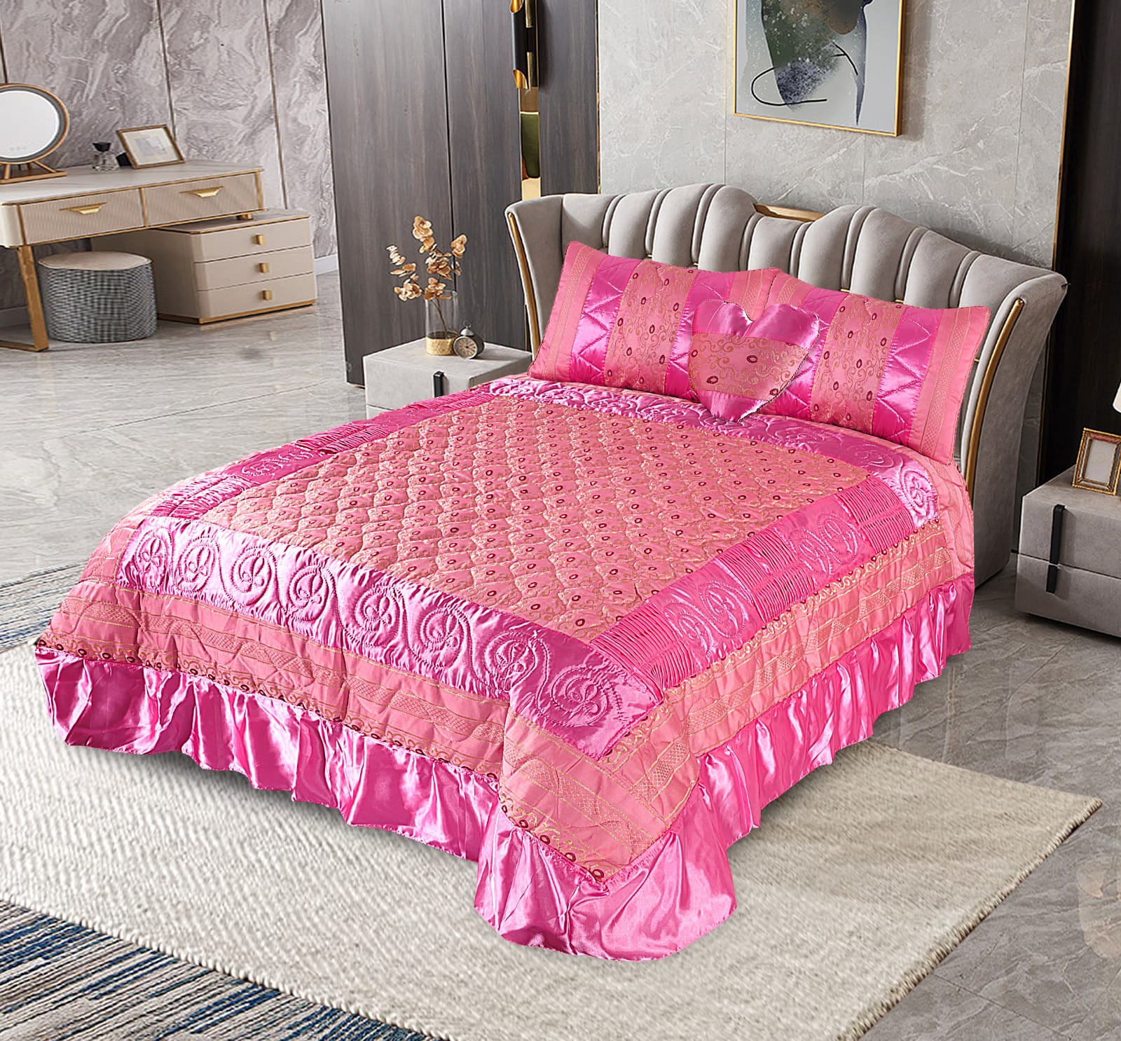 Victotian Fancy Silk Bedsheet