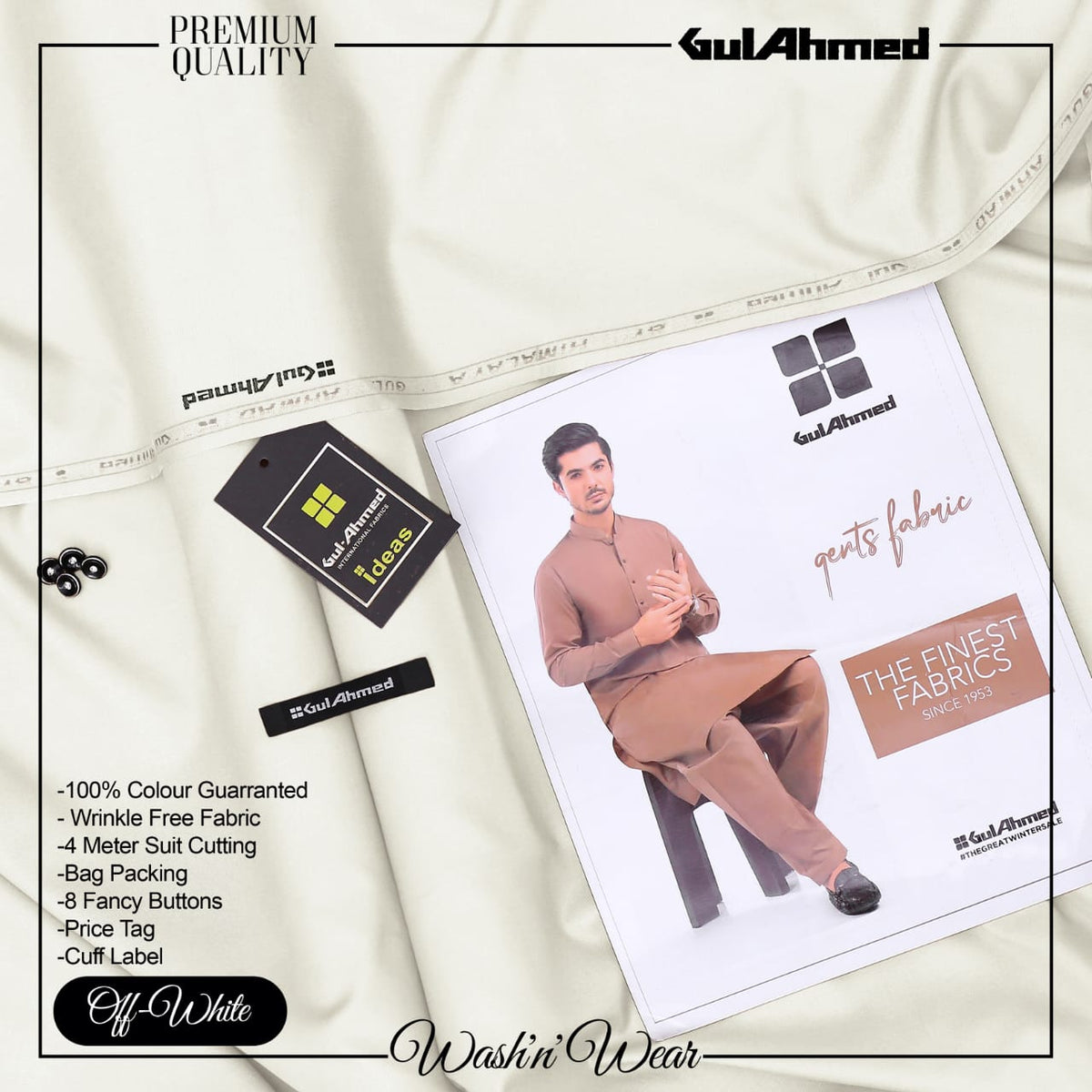 Gulahmad Wash&Wear-011-Off white