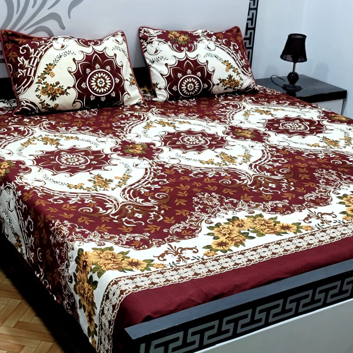 3 Pcs Cotton Sateen Bedsheet