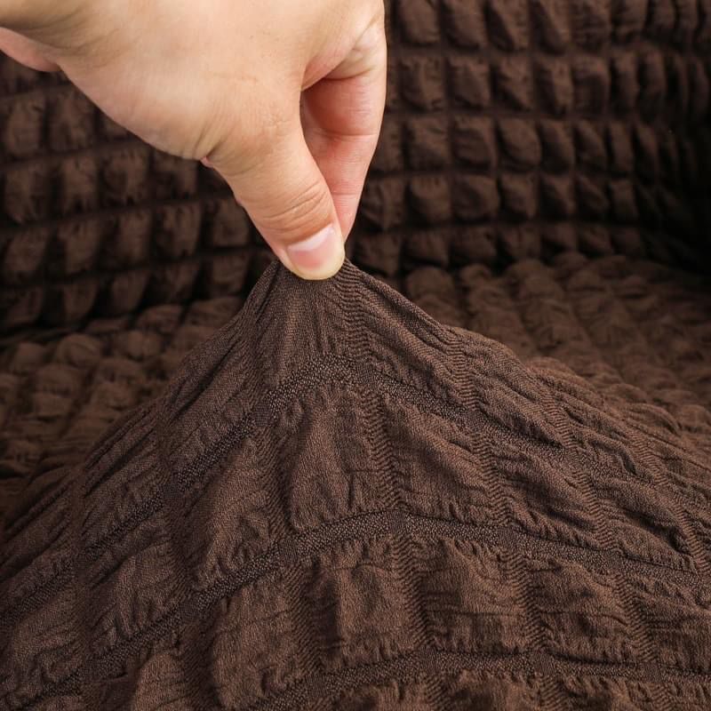 RUFFELED SUR SUCKER TURKISH SOFA COVER - Dark Brown