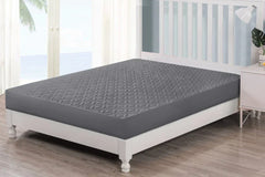 QUILTED WATERPROOF MATTRESS PROTECTOR-GREY