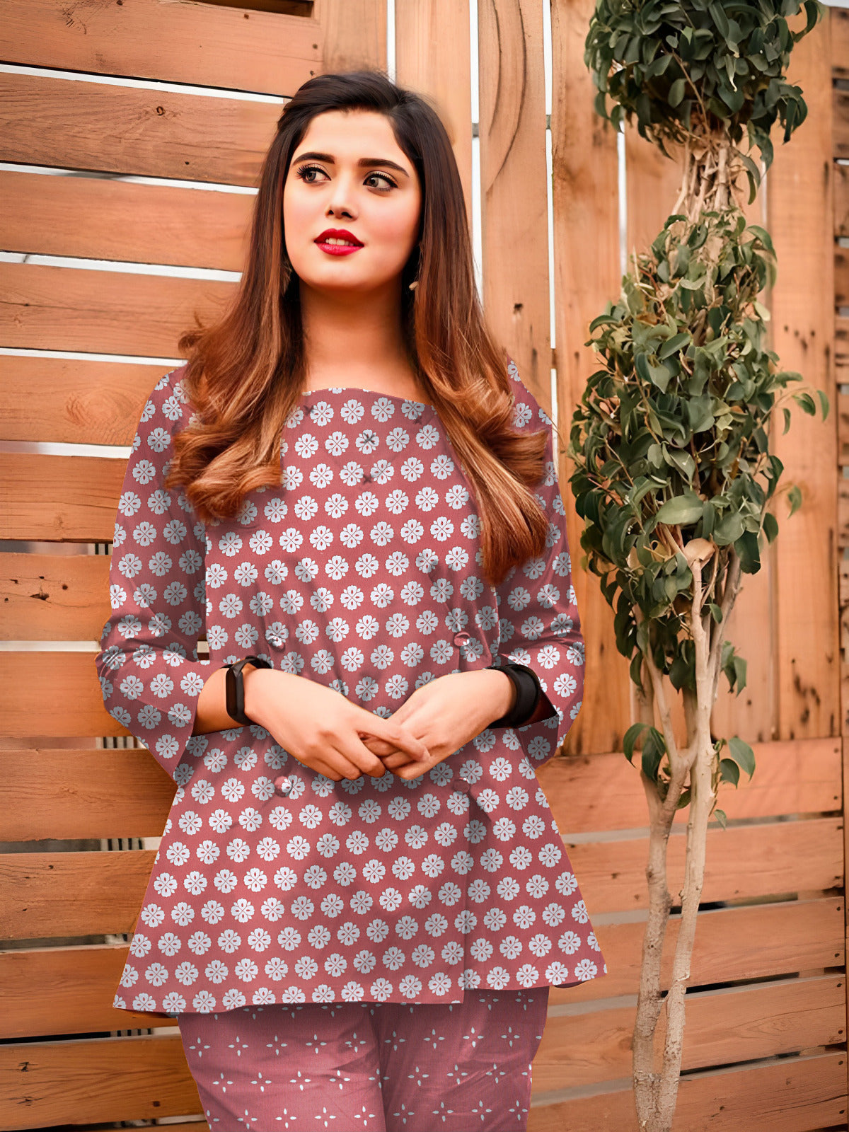 2 Pcs Unstitched Digital Print Suit AKS-036