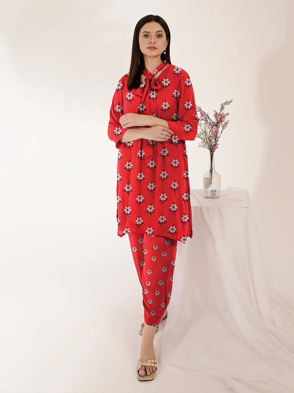 2 Pcs Unstitched Digital Print Suit AKS-016