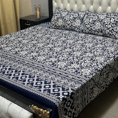 3 Pcs Cotton Bedsheet- XARA 7655-3310 (Premium)