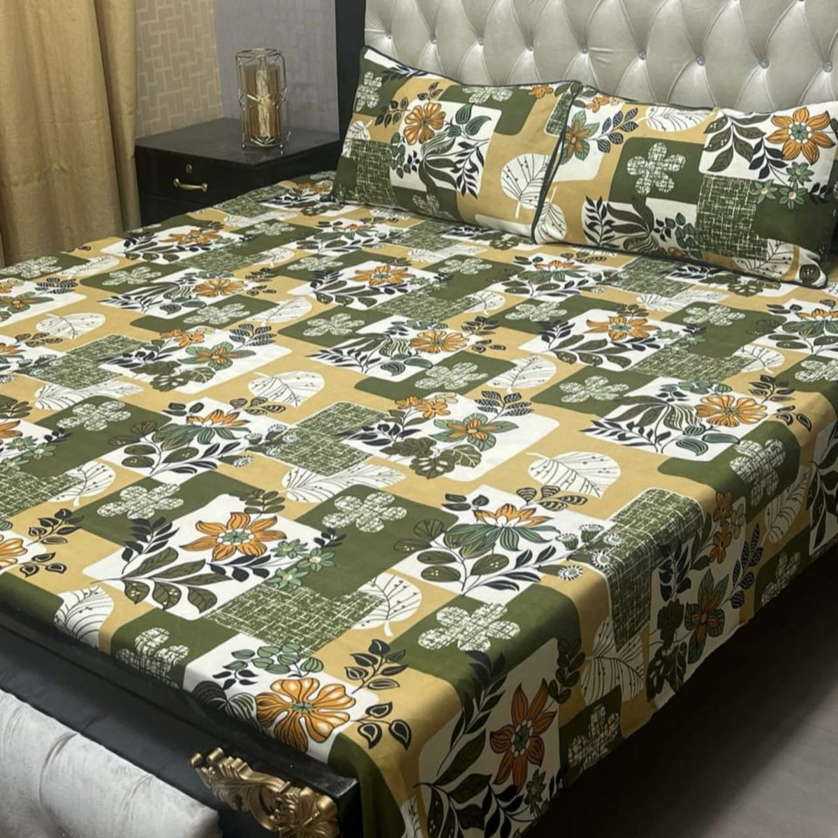 3 Pcs Cotton Bedsheet- XARA 7655-3313 (Premium)
