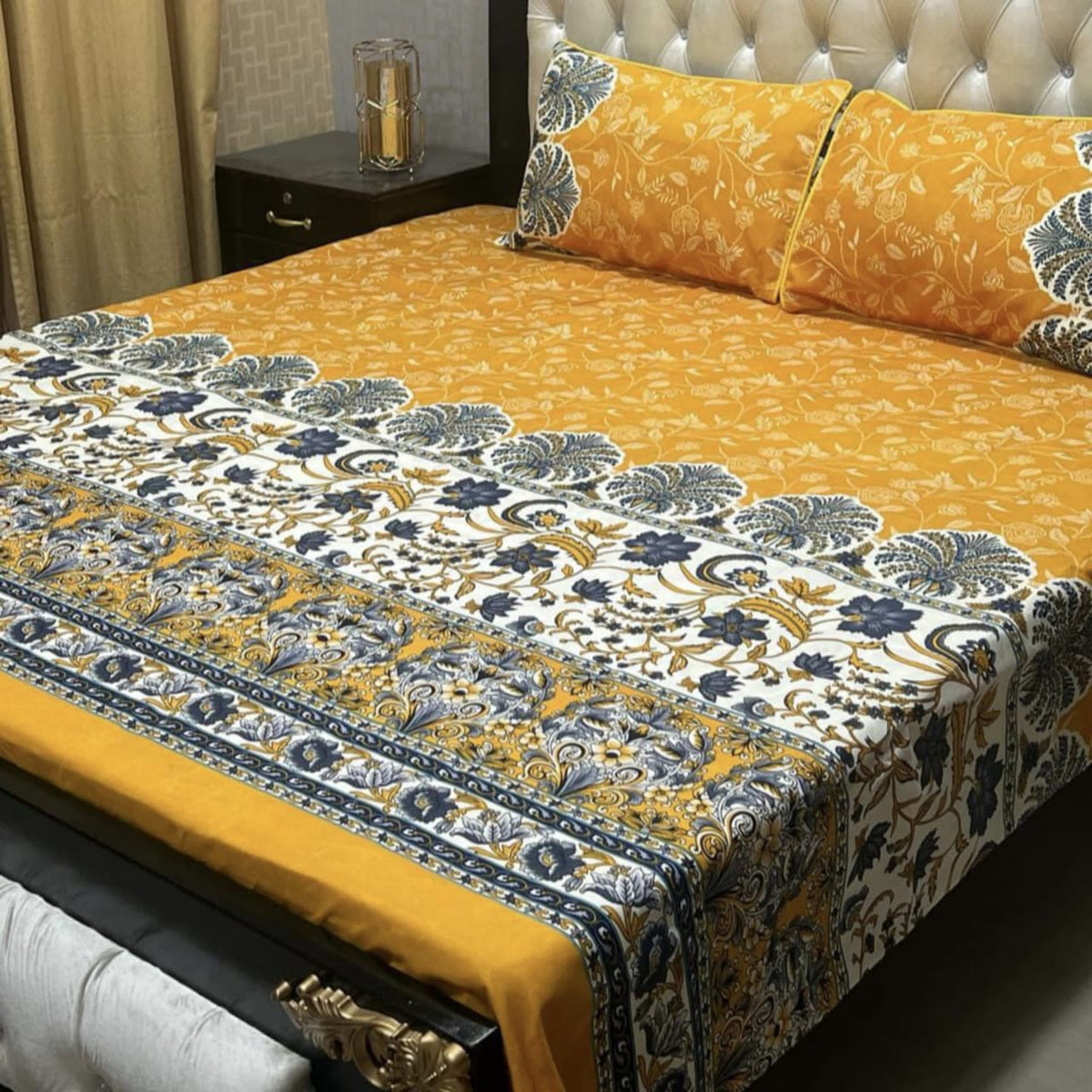 3 Pcs Cotton Bedsheet- XARA 7655-3323 (Premium)