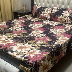 3 Pcs Cotton Bedsheet- XARA 7655-3325 (Premium)