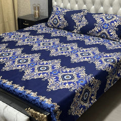 3 Pcs Cotton Bedsheet- XARA 7655-3327 (Premium)