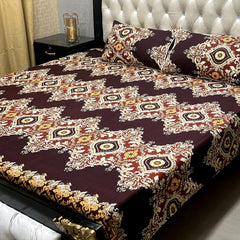 3 Pcs Cotton Bedsheet- XARA 7655-3332 (Premium)