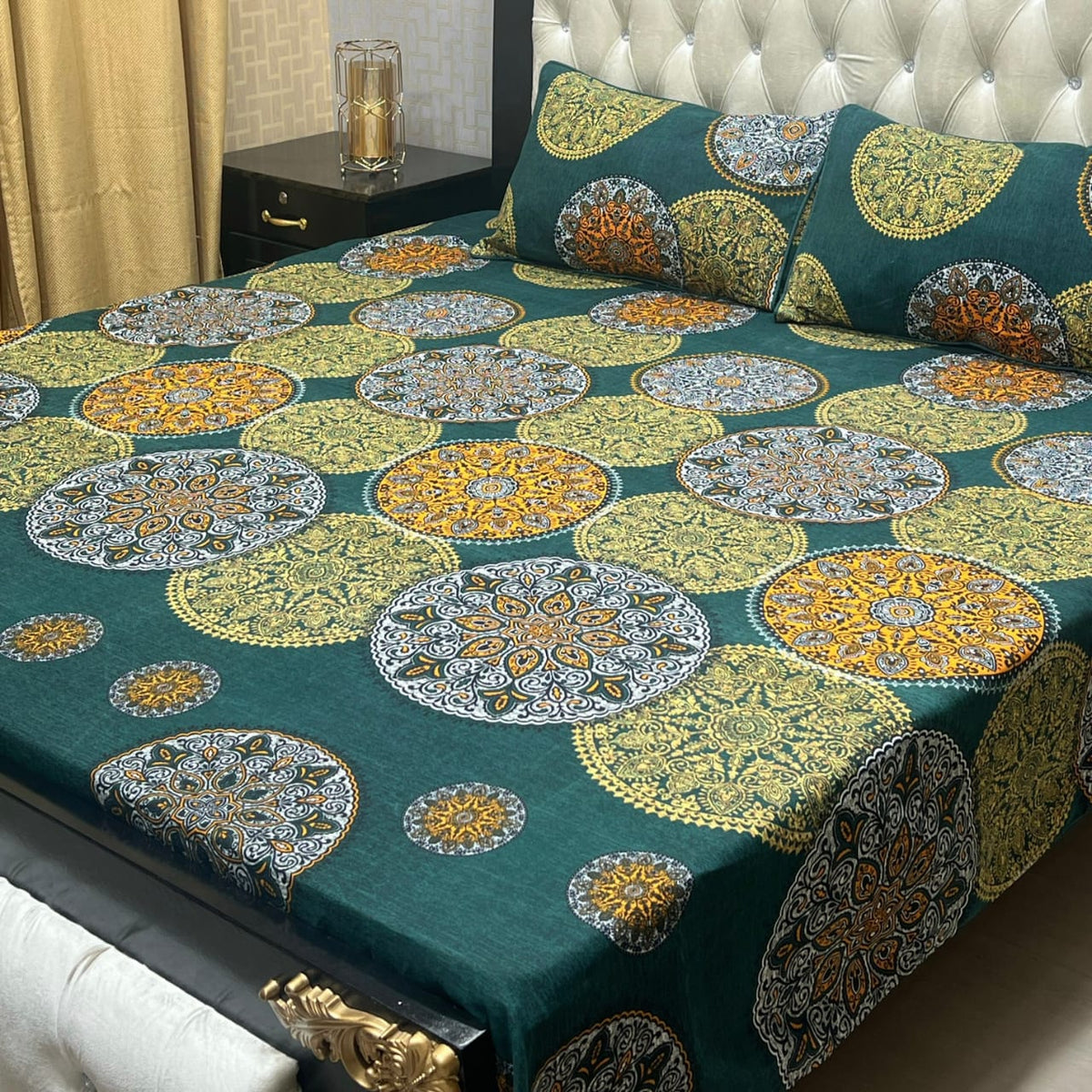 3 Pcs Cotton Bedsheet- XARA 7655-3335 (Premium)
