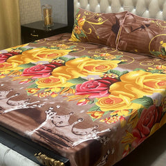 3 Pcs Cotton Bedsheet- XARA 7655-3349 (Premium)