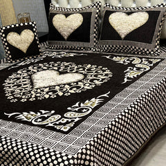 Velvet Bridal Bedsheet Set-4 Pcs 16