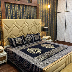 Velvet Bridal Bedsheet Set-4 Pcs 15